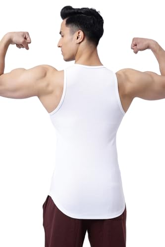 Image of FUAARK Ribbed Slim Fit Gym & Workout Tank for Men's -
