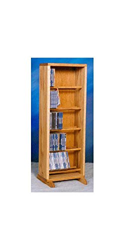 Wood Shed Dowel CD Storage Tower in Honey Oak Finish (Honey Oak)