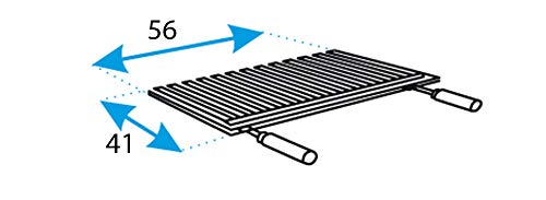 Imex El Zorro 71491 Grillpfanne mit feuerfestem Ziegel und emailliertem Grillrost 62 x 45 x 102 cm Holzkohlegrill schwarz
