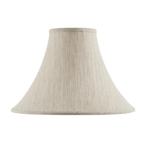 Aspen Creative 38011 Handsewn Bell Traditional Collapsible Spider Shade in Brown Sand Linen Fabric, 6" Top x 16" Bottom x 12" Slant by Aspen Creative - Image 3