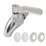 Biaungdo Beverage Dispenser Replacement Spigot, 304 Stainless Steel, Brushed Finish, Stainless Steel Color, 12mm Opening