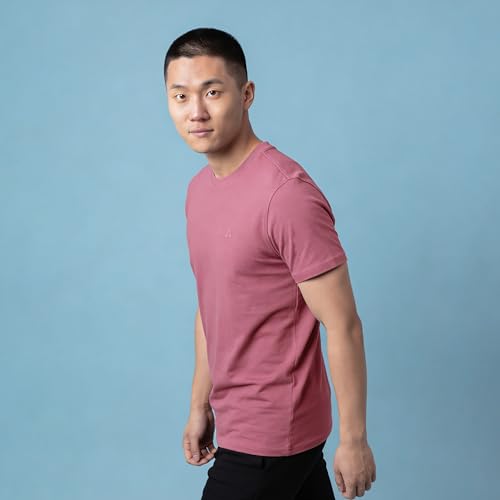 Image of Clans & Hans Men's Super Combed Cotton T Shirt, Regular Fit Round Neck Tshirt, Half Sleeves, Plain T-Shirt for Men