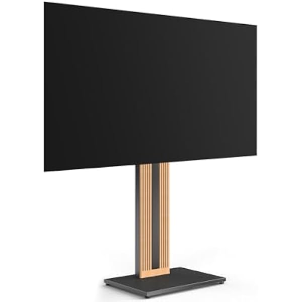 FITUEYES Design Uniwersalny Podłogowy Stojak do Telewizorów 32 do 65 Cali Regulowany Kąt ±30° Wolnostojący Stojak TV Buk Wytrzymuje 40 kg Max VESA 400 * 400mm Seria ZEN