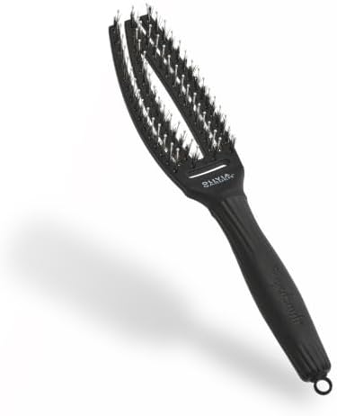 Olivia Garden Fingerbrush Care Iconic Detangling Hairbrush with Boar & Nylon Bristles for Ultimate Shine & Smooth Styling
