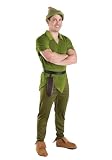 Men's Disney Peter Pan Costume | Adult Classic Halloween Costumes Small