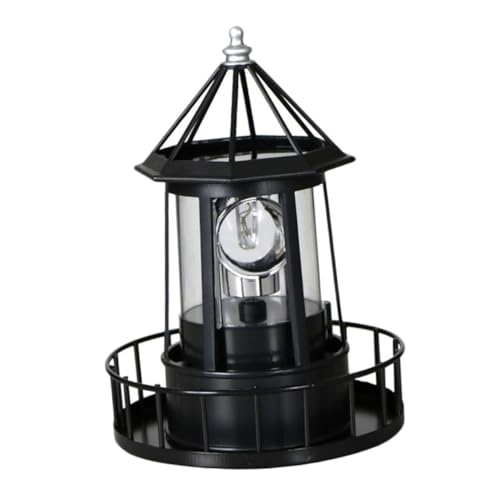 Phare solaire rotatif LED pour baliser une allée sombre et décorer la cour