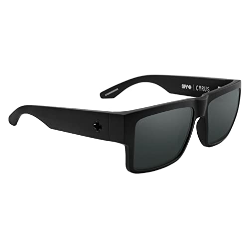 Spy Cyrus Sunglasses Matte Black with Happy Boost Black Mirror Polarized Lens + Case3