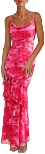 PRETTYGARDEN Maxi Dresses for Women 2026 Summer Tiered Floral Bea...