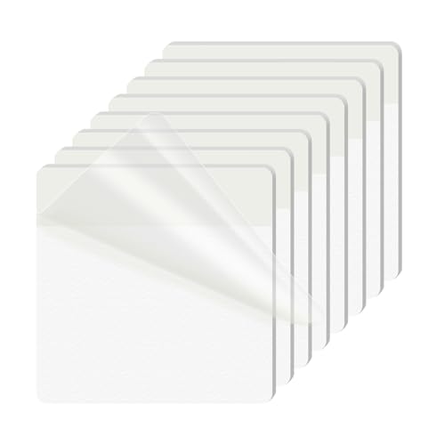 KICNIC Transparent Sticky Notes, 240 Pcs 3x3 Inch, Self-Adhesive Waterproof, See-Through Translucent Sticky Notes for Books, Bible, Page Markers, School Office College Supplies (Clear White)