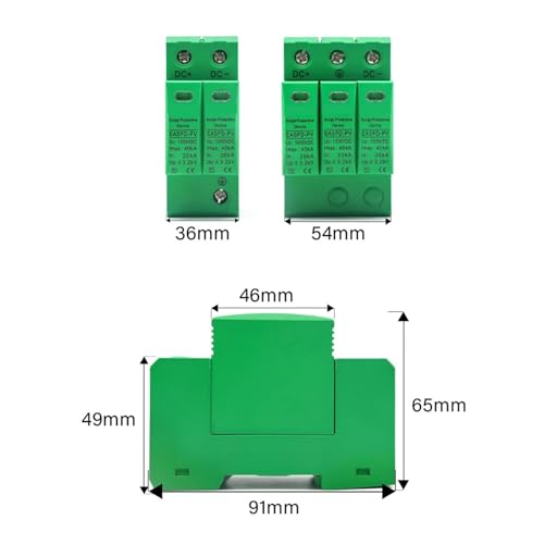 Solaire protection de l'énergie extérieure par DC SPD 1000V 2P contre les surcharges