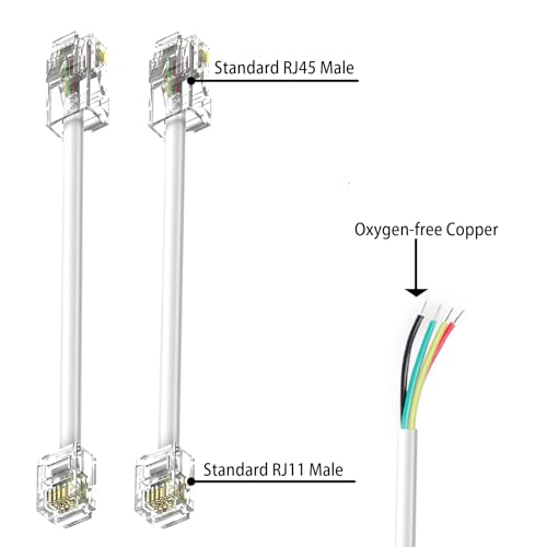 Adaptador RJ45 a RJ11 para línea telefónica, pack 2 miniatura 5