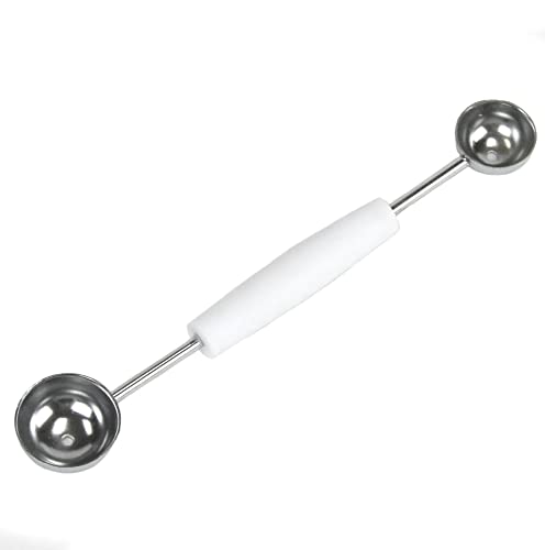 Chef Craft 20974 Double Sided Stainless Steel Melon Baller, White