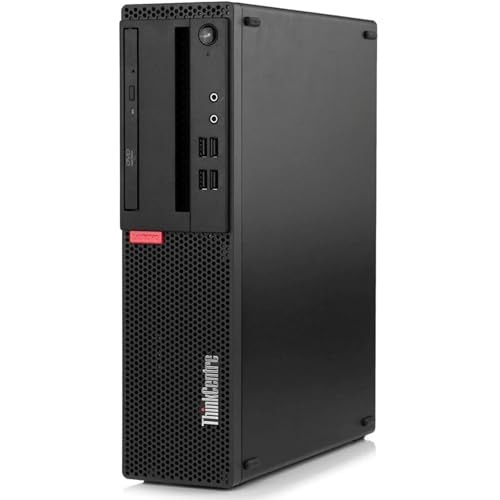 Lenovo ThinkCentre M910S Small Form Factor Desktop PC, Intel Core i5, 8GB RAM, 256GB SSD, Windows 11 Pro, Black, Business Computer with DisplayPort (Renewed)
