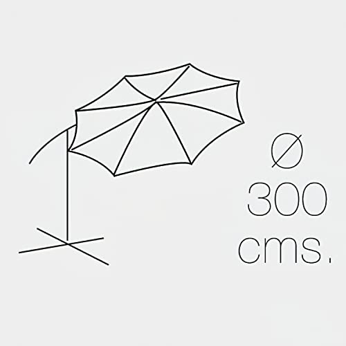 Papillon Sombrilla Jardin Pie Lateral Ø 3 Metros.