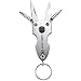 Swiss+Tech ST60300 Silver 7-in-1 Key Ring Multitool with LED Flashlight for Auto Safety, Outdoors, Camping