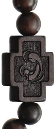 Rosary Bracelet Carved Jujube Wood stretch 10mm - Image 3