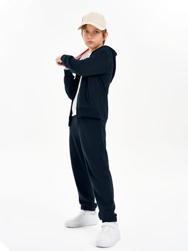 Image of Haloumoning Boys Sweatsuits Kids Active Zip Hoodie Sweatershirt and Jogger Sweatpants 5-14 Years