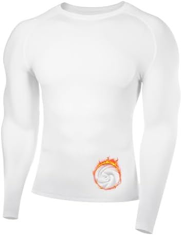 Runhit Thermoshirt Herren Winter Thermo Oberteil Langarm Thermounterwäsche Funktionsunterwäsche Atmungsaktiv Thermounterhemd Skiunterwäsche Männer Warme Unterwäsche für Sport Fitne