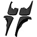 KEYOOG Front & Rear Mud Flaps Splash Guards Fit for 2005-2022 NIS-san Frontier (W/D40 Body Code) [not Fit 2022 W/D41 Body Code], 4-Pc Set Easy to Clean and Install, Mud Guards Splash Guard Black
