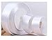 Produktbild EMI Craft Satinband 25mm x 25m weiß, breit Satin Schleifenband Geschenkband Satinband Dekoband Hochzeit Weihnachten weiß