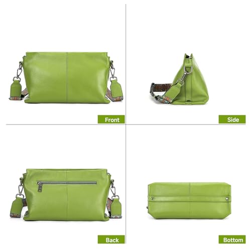 Image of Genuine Leather Women Shoulder Bag Small Crossbody Bags Purse Mini Casual Hobo Lady Handbags and Purses Messenger Satchel