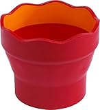 bonkasse für vereine kostenlos spülmaschinentauglich Faber-Castell 181517 - Wasserbecher CLIC & GO, faltbar, rot, 1 Stück