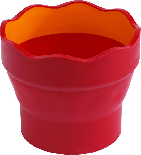 Faber-Castell - Vaso para mezcla de pinturas Clic & Go, color rojo