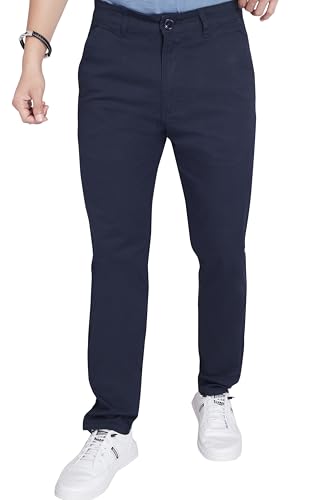 Image of DIVISIVE Men's Regular Fit Cotton Chinos Trousers Pants