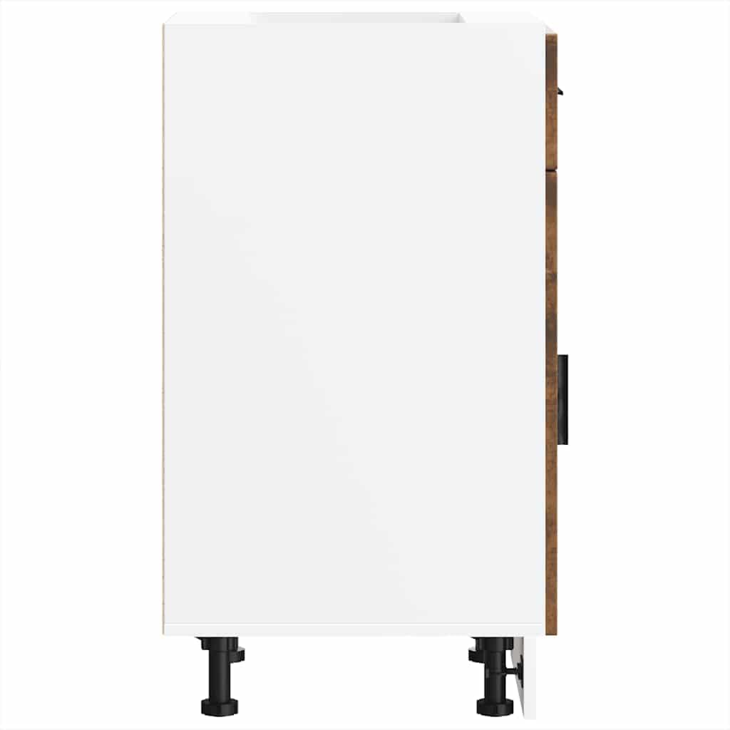 vidaXL Armoire de Cuisine Porto chêne fumé Bois d'ingénierie, Meuble d'évier, Meuble de Cuisine avec tiroir, Meuble de Cuisine à tiroir