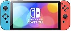 Nintendo Switch – OLED Model w/Neon Red & Neon Blue Joy-Con (Renewed)
