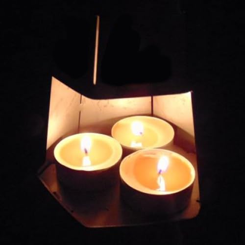 Tea Light Kerzenwärmer aus Metall, winddicht, dekorativer Heizstrahler für den Innenbereich, für Garten, Zimmer, Camping, Outdoor, Verwendung im Garten, Camping, Schlafzimmer, Wohnzimmer Co-3