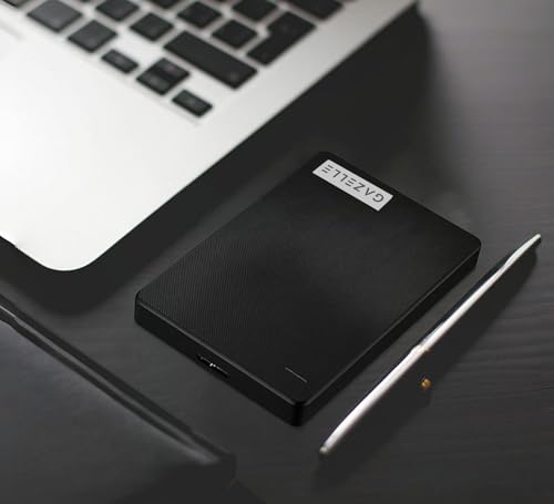Image of GAZELLE 320GB High-Speed Ultra Slim Portable External Hard Drive - 2-in-1 Type C & USB 3.0, Compatible with PC, Mac, Laptop, PS4, Xbox, iPad, Tablet, Mobile (Black) - 1 Year Warranty
