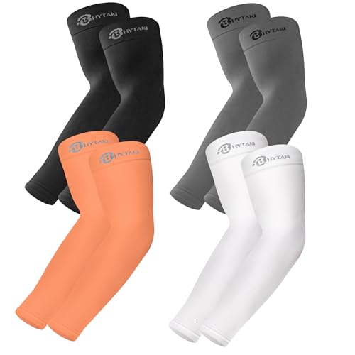 Image of BHYTAKI UV Sun Protection Arm Sleeves, UPF 50 Sports Cooling Arm Compression Sleeves for Men Women Teenager