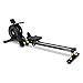 JLL Magnetic Rowing Machines for Home Gym, Quiet Workout, Compact Rower with Transport Wheels, Full Body Exercise Equipment, 32-Level Resistance, Heart Rate Band Included, Black