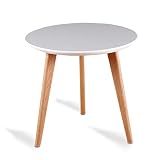 qazxsw Table Basse Petite Table Basse de Salon Minimaliste Petite Table Blanche Table à thé Ronde Blanche