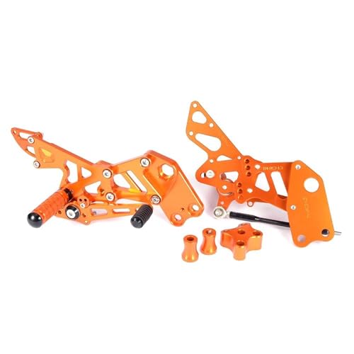 Repose-pieds moto RC 390 125 200 arrière réglables 2015 2016 pédales orange
