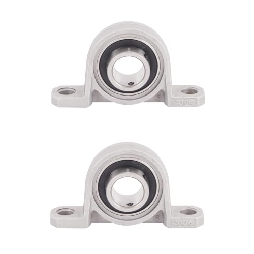 DUZEPA 2 paliers à semelle KP004, alésage de 20 mm, en alliage de zinc, pour essieu de machine, imprimante 3D, machines agricoles.