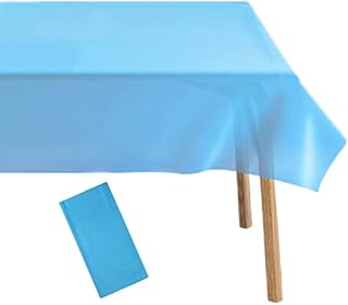 Mienocol 137*274cm Disposable Hot Pink Table Cloth Table Covers,Party Rectangular Dining Table Cover Disposable Tablecovers Plastic Tablecloths for Picnic,Valentine's Day,Birthday Parties Decorations