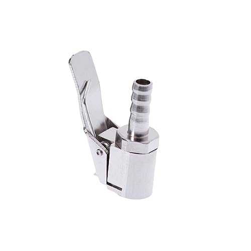 Gatuida 3pcs Pneumatic Pump Connector Durable Car Tyre Clamp for Quick Inflation Lightweight and Easy to Install for Garage and Industrial Use Silver Finish3