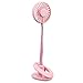 Amosfun 1 x USB Aroma Clip wentylator z lampą Wohnheim lampa biurkowa z wentylatorem stołowym, kreatywny wentylator LED z lampką nocną z zaciskiem (różowym) impreza flaga