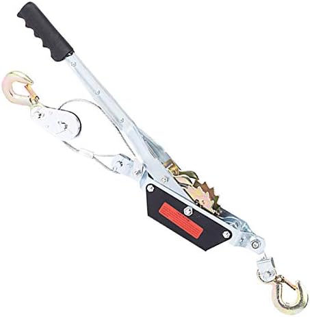 Portable Ratchet Winch with Steel Cable - Heavy-Duty Alloy Steel Anti-Reverse Mechanism Perfect for Lifting & Pulling Heavy Loads Safe & Reliable Hand Winch Tool