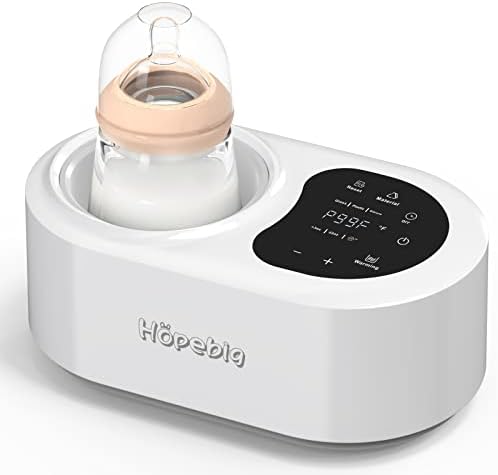 Hopebig Bottle Warmer Upgraded 7-in-1 Water-Free Bottle Warmer for Breastmilk or Formula Baby Bottle Warmer Milk Warmer with LED Display Accurate Precise Temperature Control and Timer