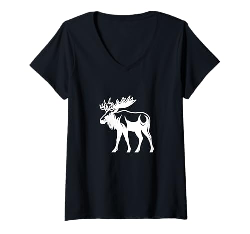 Damen #snirt, Elch tshirt Motiv Elch T-Shirt Elch Hoodie Elch Jagd...