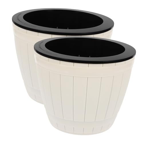ifundom 2 Piezas Macetas Autorriego para Interior Macetas Sistema de Absorción de Agua Jardinera Hidropónica para Plantas de y Oficina Fácil de Crecimiento Saludable