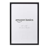 Amazon Basics - Cornice Rettangolare in Legno per Poster/Foto, 51cm x 76cm, Nero