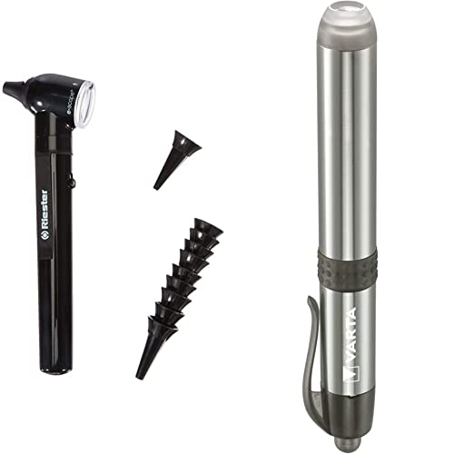 Riester e-scope Otoscopio & Varta Pen Light Linterna, 1 Unidad (Paquete de 1)