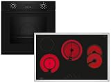 NEFF BX48PB0, Herd Set bestehend aus B2CCG6AK3 Herd, 60 x 60 cm, Pyrolyse Selbstreinigung, CircoTherm, LED Display & T18SDH9L0 Elektrokochfeld, 80 cm, Bräterzone, Powerstufe, Touch Control