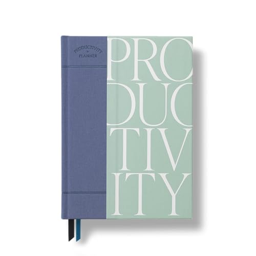 Papier Modern 16-Week Undated Productivity Planner | Serif Fabric Hardcover | Planning & Motivation Essential | Daily Weekly Goal Setting | Plan Fitness Health Business & Life Success | A5 Size