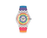  Reloj swatch SUOK148 analógico Multicolor con Correa de Silicona