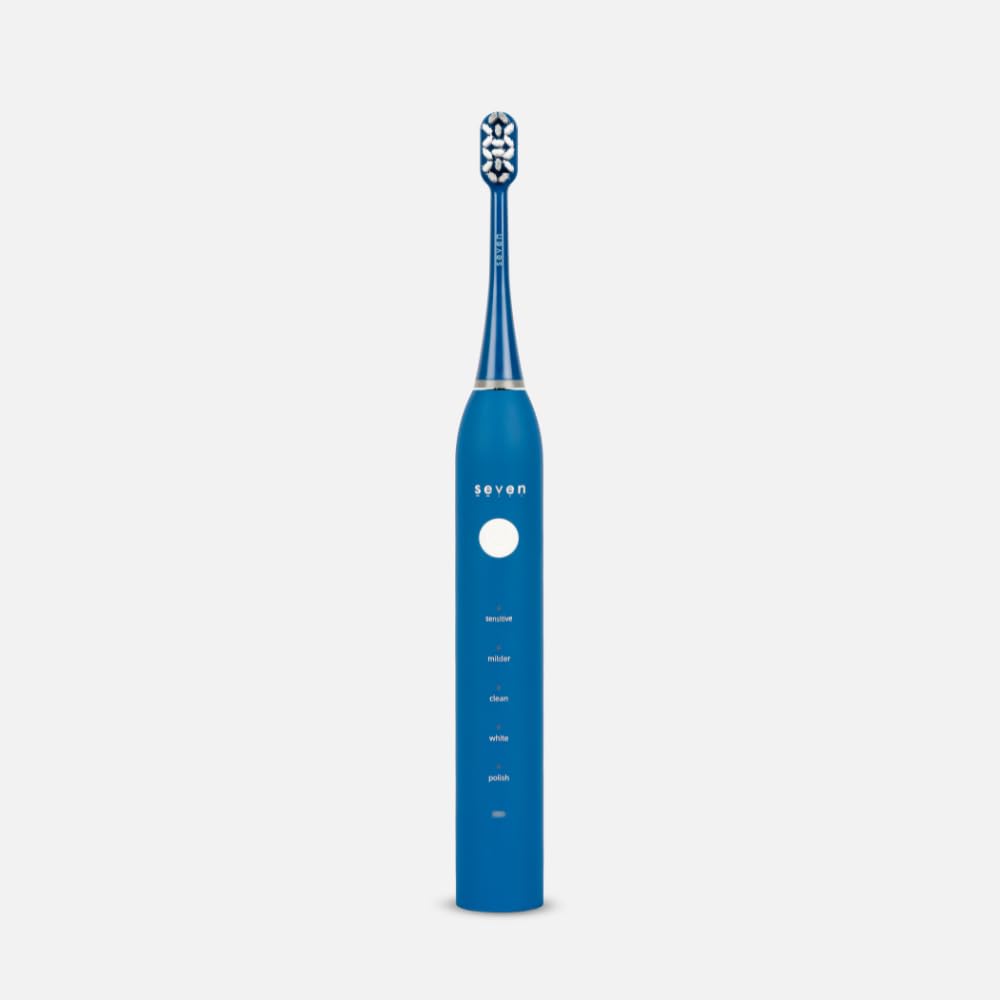 Seven Oral Care SuperBrush Pro Electric Toothbrush for Adults | Rechargeable Toothbrush with Advanced Cleaning Technology | Soft Bristles | Gentle on Gums | Ergonomic Lightweight Design | Daily Oral Care (Midnight Blue)-image-18